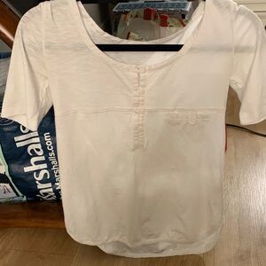 Women's White Short Sleeve Top